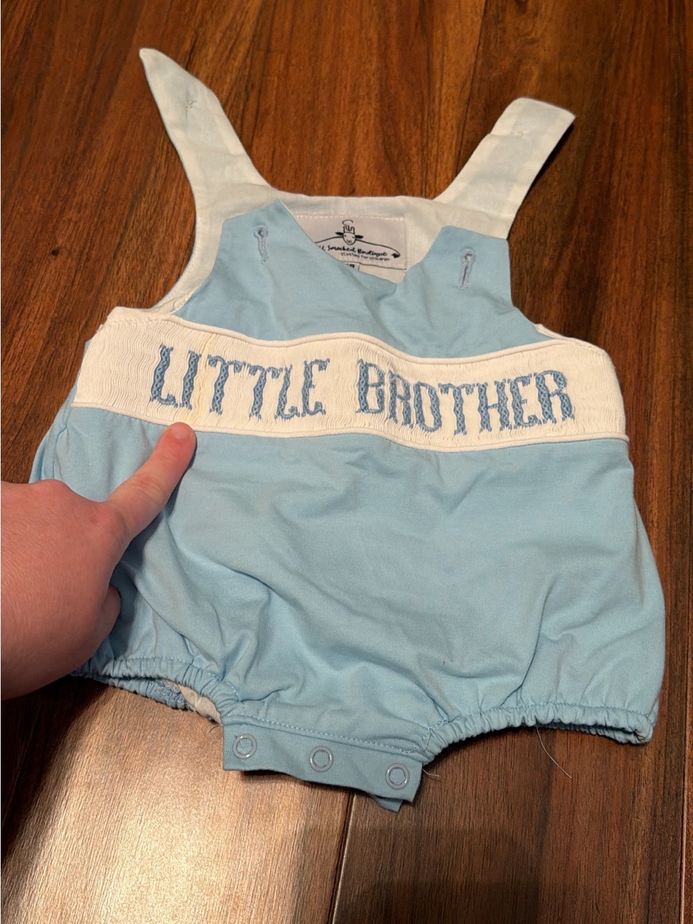 Little Brother Blue Baby Romper